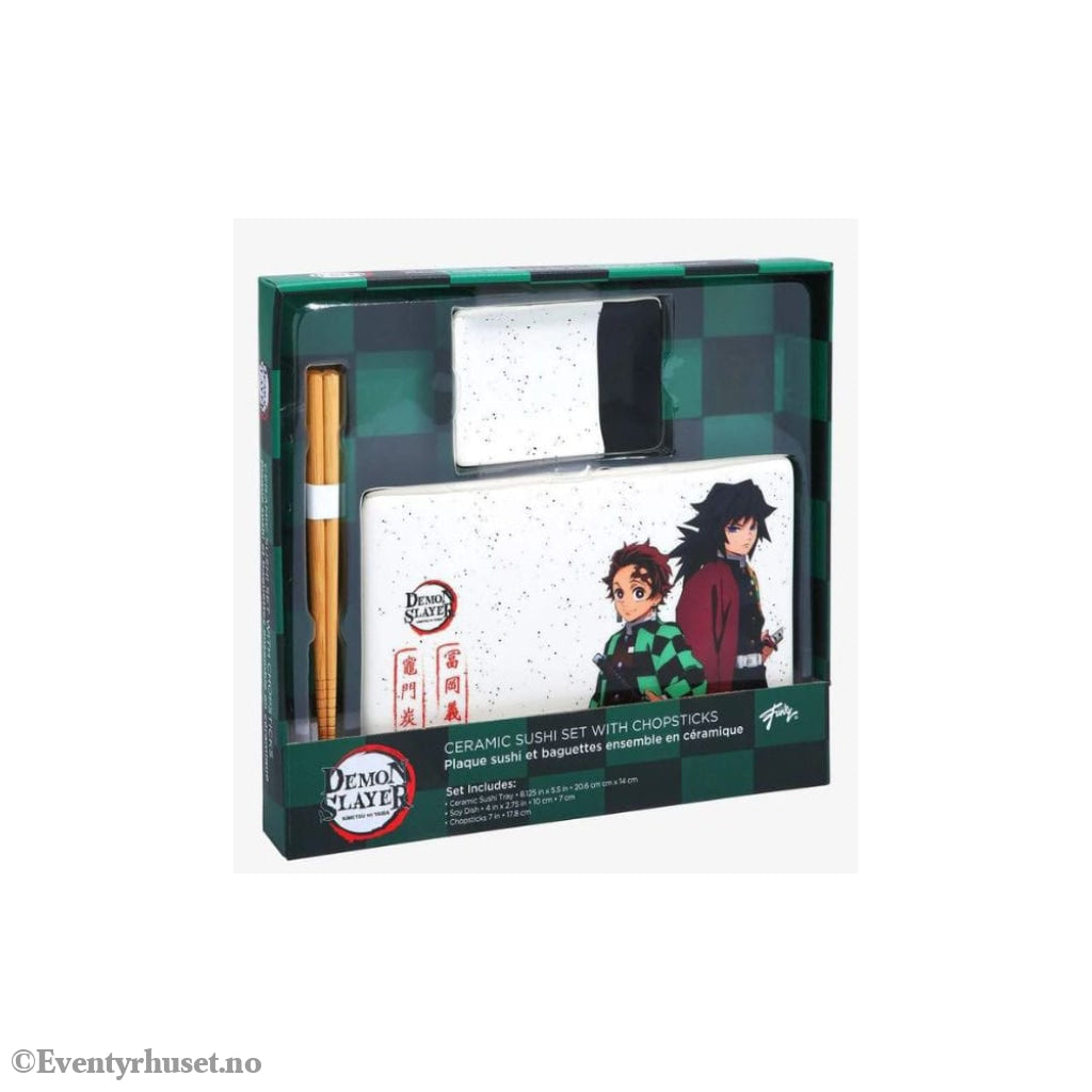 Demon Slayer Ceramic Sushi Set with Chopsticks Tanjiro & Giyu Home & Gifts