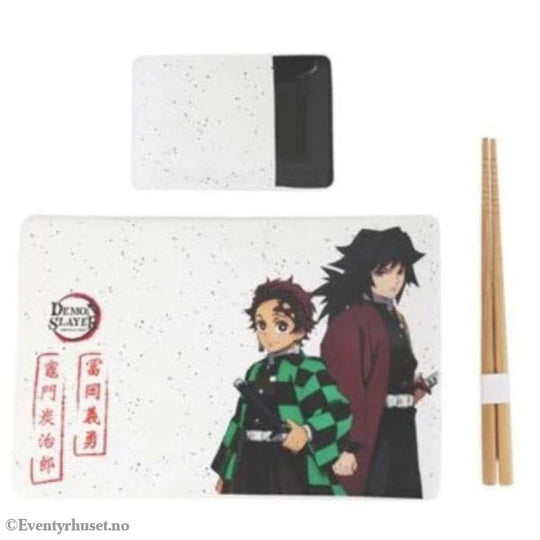 Demon Slayer Ceramic Sushi Set with Chopsticks Tanjiro & Giyu Home & Gifts