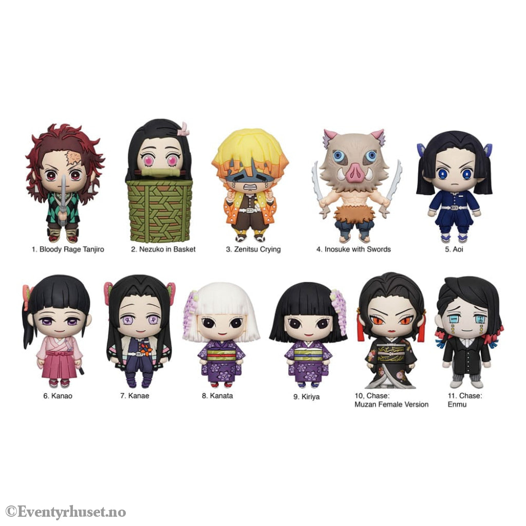 Demon Slayer: Kimetsu no Yaiba 3D PVC Bag Clips Series 4 Display (24) Fashion & Accessories