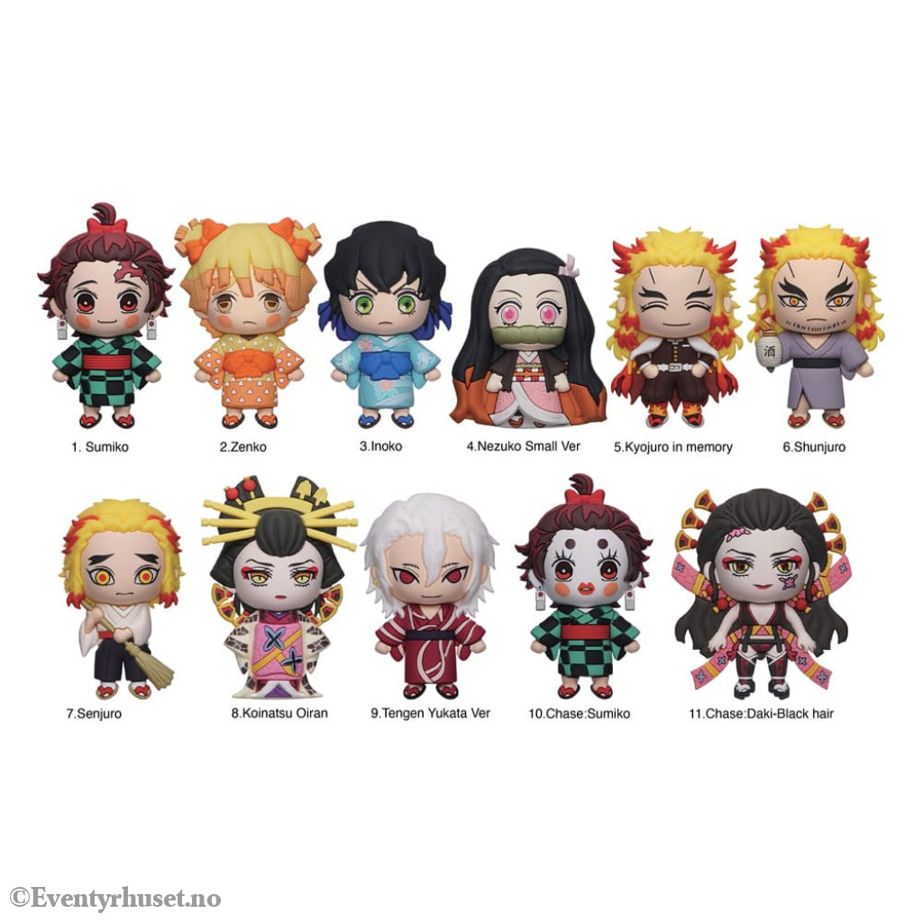 Demon Slayer: Kimetsu no Yaiba 3D PVC Bag Clips Series 5 Display (24) Fashion & Accessories