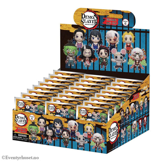 Demon Slayer: Kimetsu no Yaiba 3D PVC Bag Clips Series 6 Display (24) Fashion & Accessories