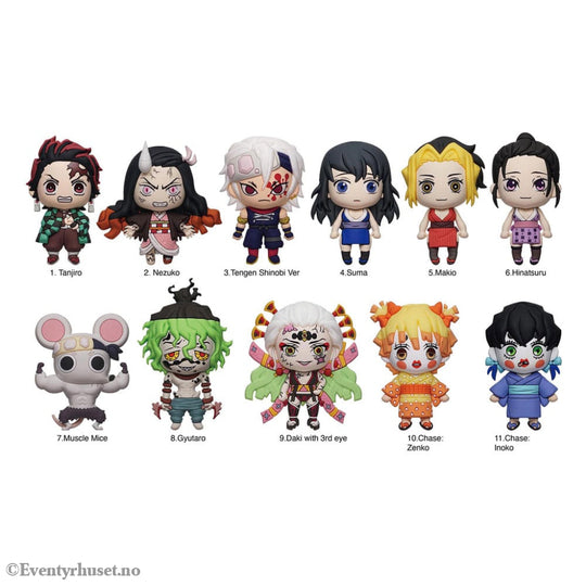 Demon Slayer: Kimetsu no Yaiba 3D PVC Bag Clips Series 6 Display (24) Fashion & Accessories