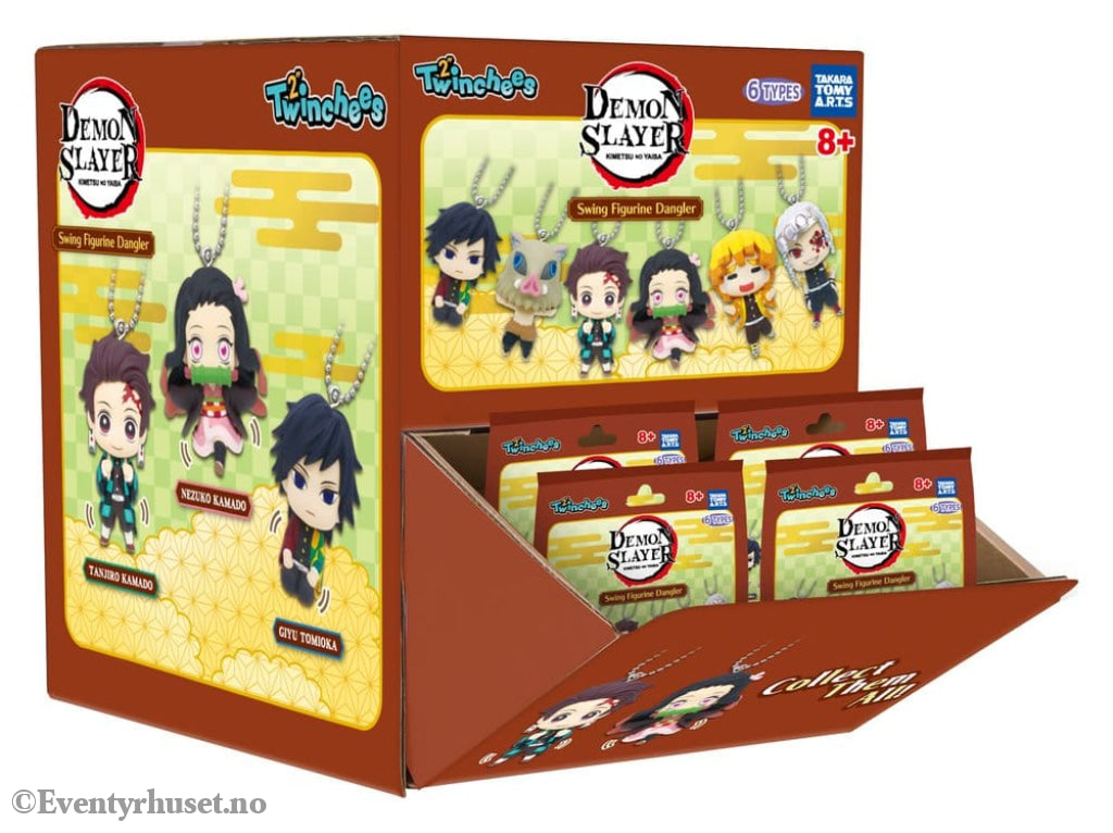 Demon Slayer: Kimetsu no Yaiba Swing Danglers Keychains 3 cm Mystery Capsule Display (12) Fashion & Accessories