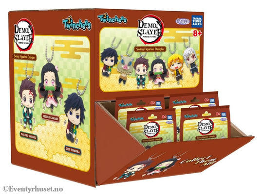 Demon Slayer: Kimetsu no Yaiba Swing Danglers Keychains 3 cm Mystery Capsule Display (12) Fashion & Accessories
