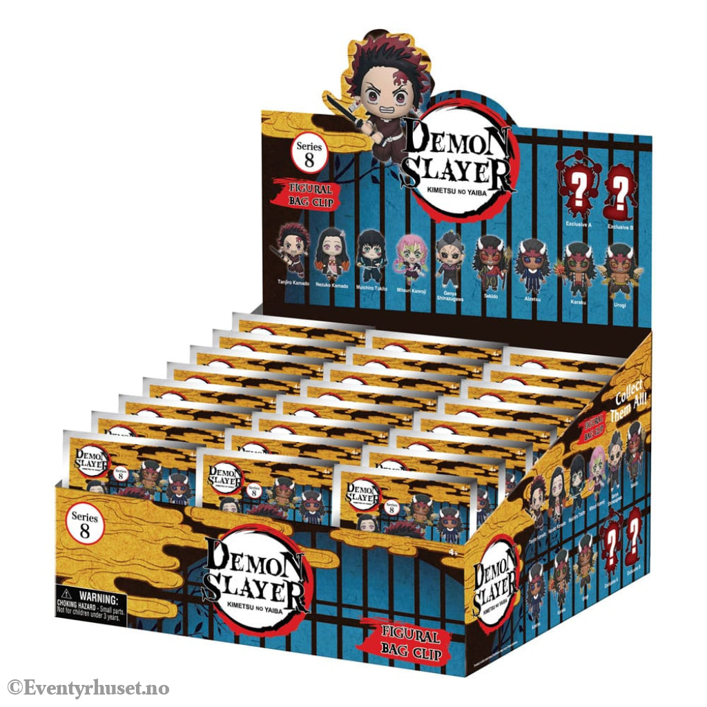 Demon Slayer Season 3 3D Foam Bag Clips Series 8 Display (24) Fashion & Accessories