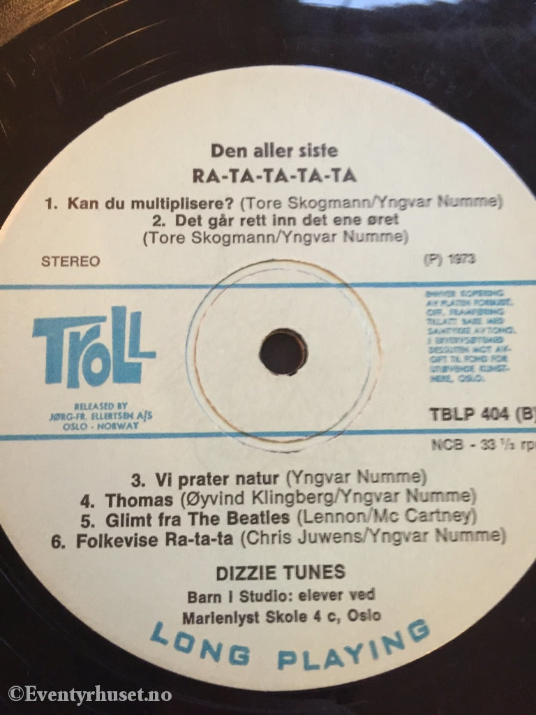 Ra-Ta-Ta-Ta-Ta-Ta-Ta-Ta 3. Dizzie Tunes. Lp. Lp Plate