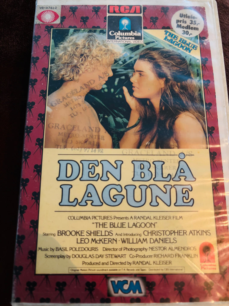 Den Blå Lagune. VHS Big Box.