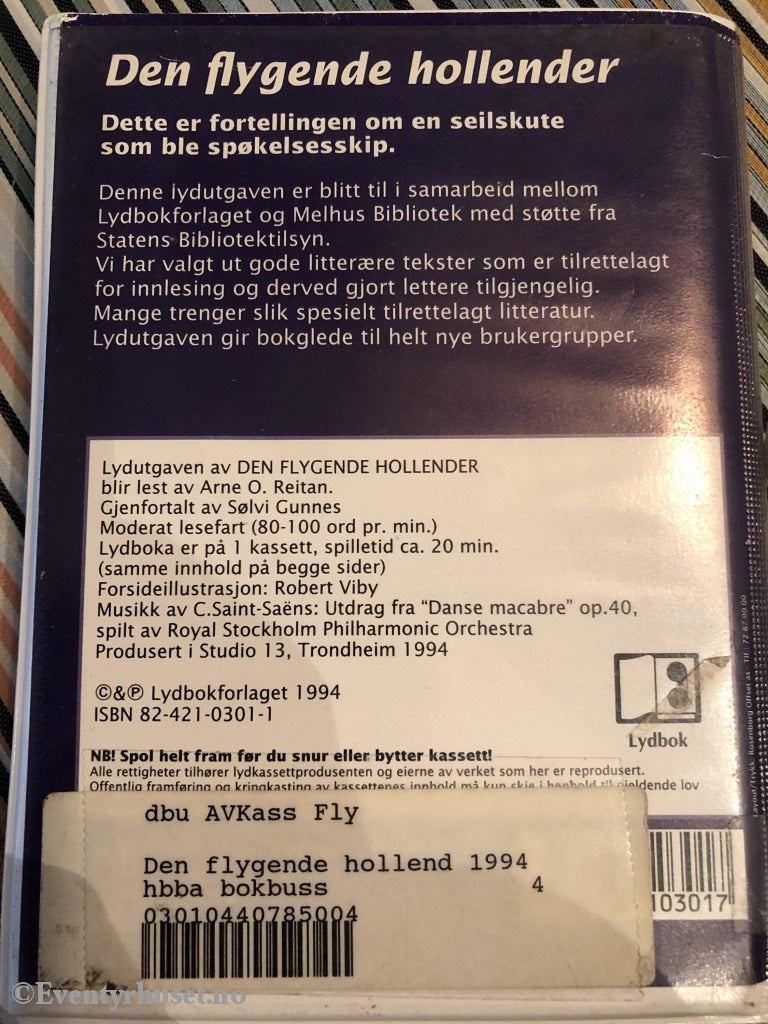 Den Flygende Hollender. 1994. Lest Av Arne O. Reitan. Kassettbok. Kassettbok