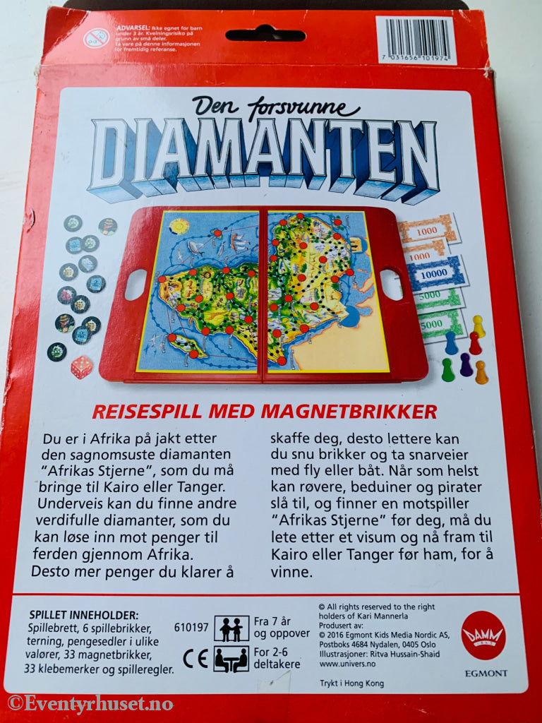 Den forsvunne diamanten. Brettspill