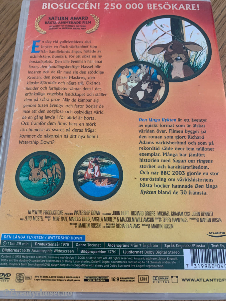 Den långa flykten (1978). DVD. NB: privat brent DVD.