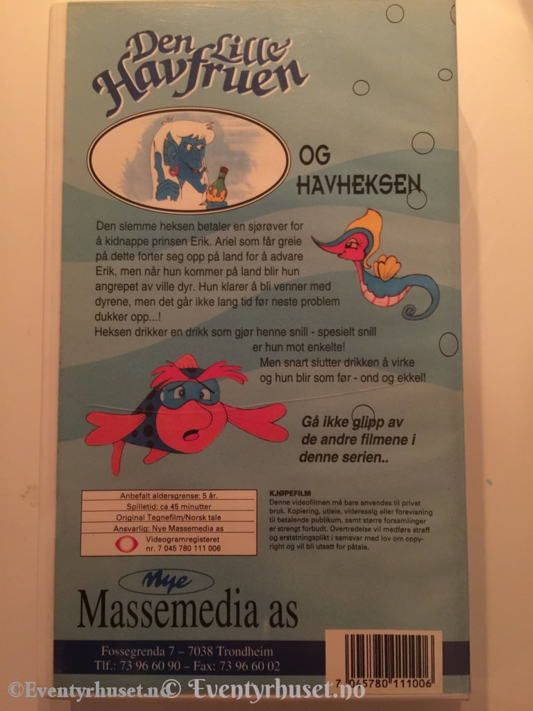 Den Lille Havfruen Og Havheksen. Vhs. Vhs