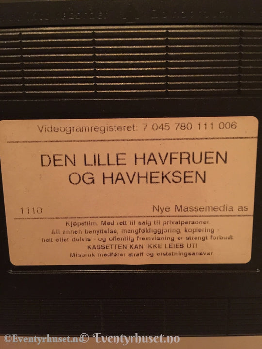 Den Lille Havfruen Og Havheksen. Vhs. Vhs