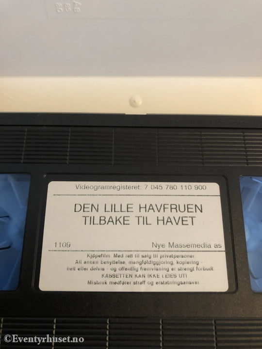 Den Lille Havfruen. Tilbake Til Havet. Vhs. Vhs