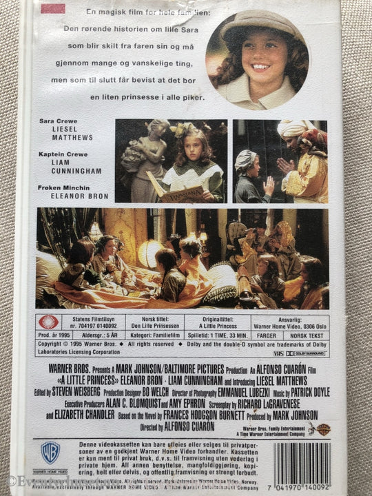 Den Lille Prinsessen. 1995. Vhs. Vhs