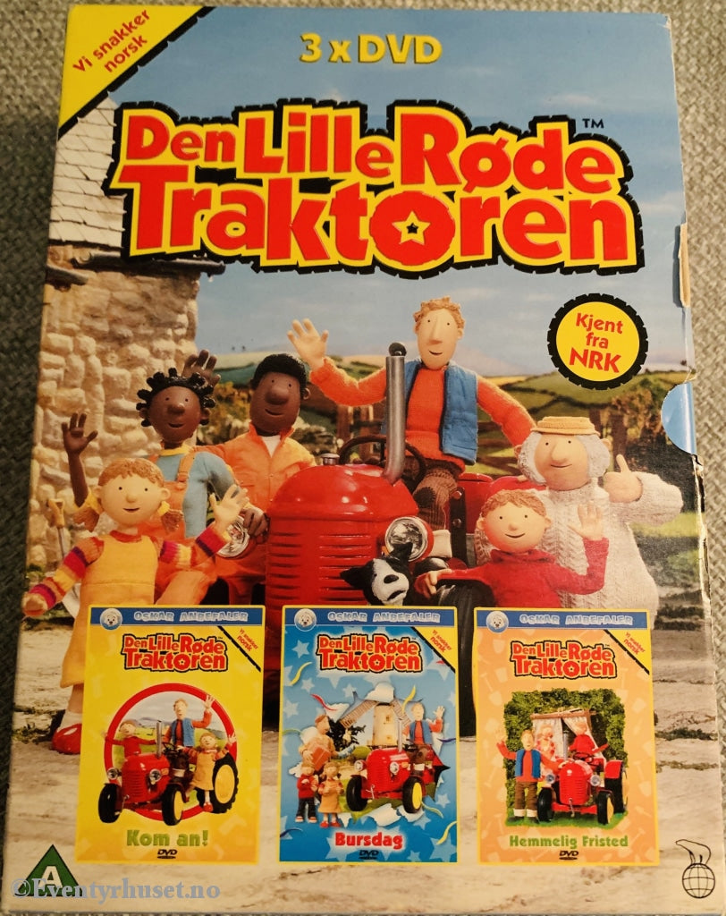 Den Lille Røde Traktoren. Kjent Fra Nrk. Dvd Samleboks.
