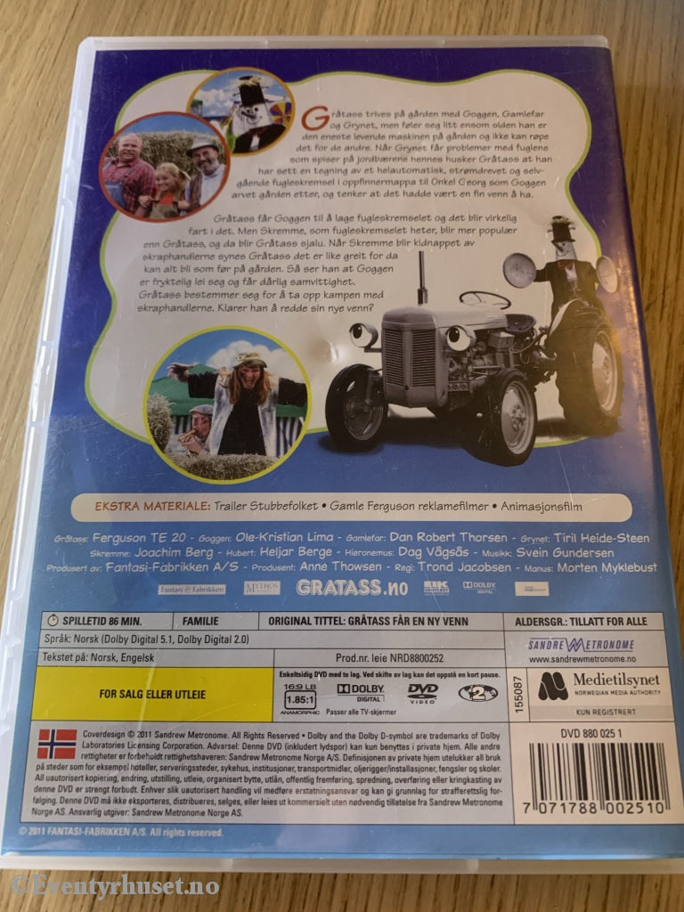 Den Lille Traktoren Gråtass Får En Ny Venn. Dvd. Dvd