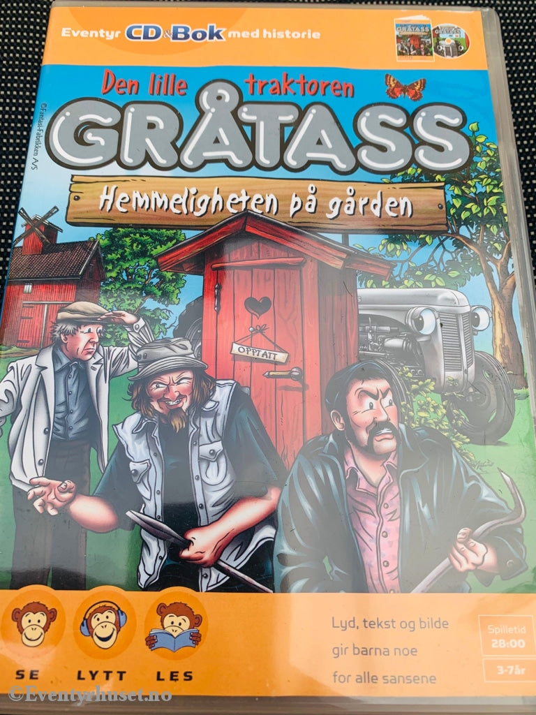Den Lille Traktoren Gråtass - Hemmeligheten På Gården. Cd & Bok (Uten Bok).