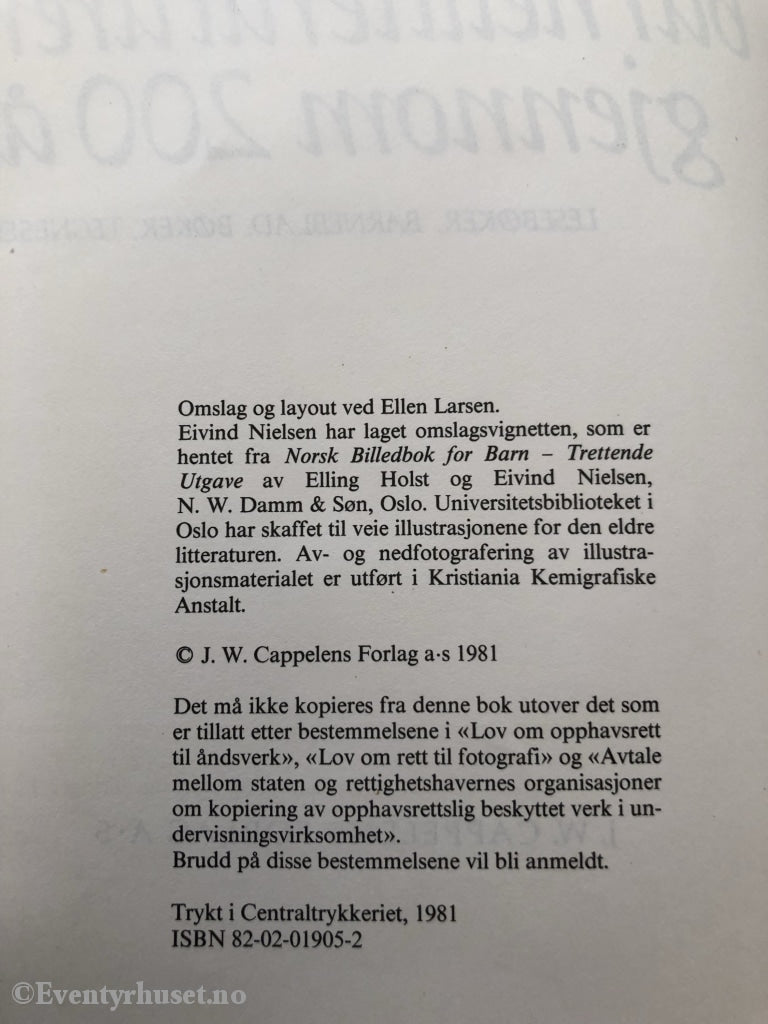 Den Norske Barnelitteraturen Gjennom 200 År. 1981. Faktabok
