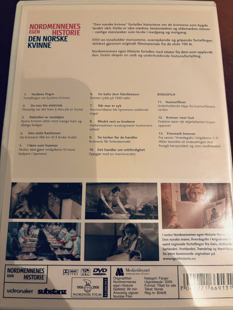 Den norske kvinne. DVD.