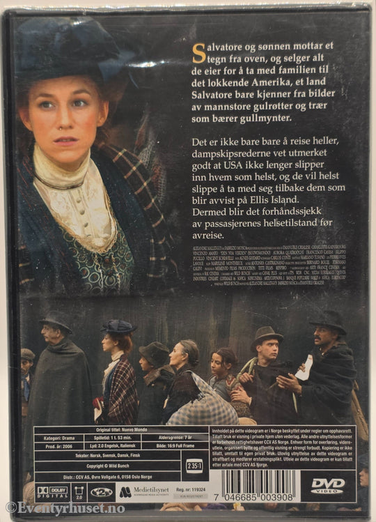 Den nye verden (Nuovomondo) (2006). DVD. Ny i plast!