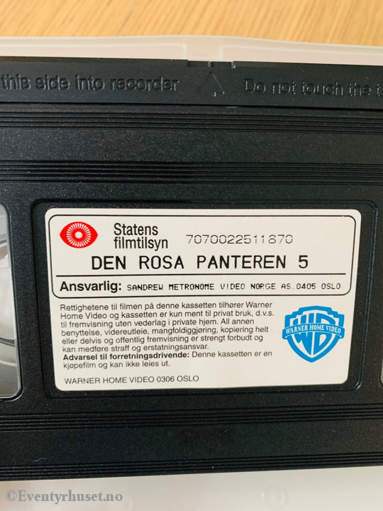 Den Rosa Panteren 5. Ved Første Øyekast. Vhs. Vhs