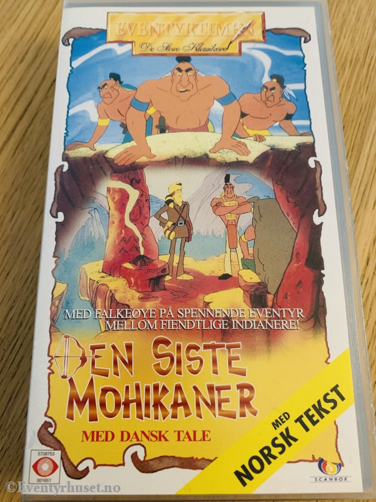 Den Siste Mohikaner (Eventyrtimen). Vhs. Vhs