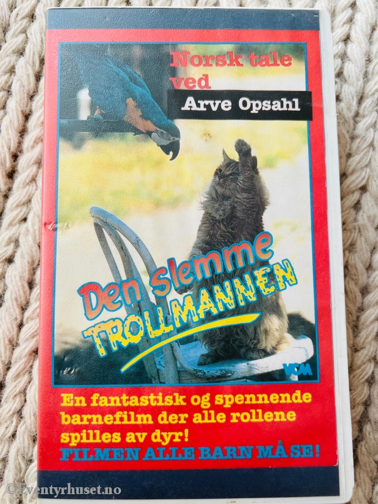 Den Slemme Trollmannen. Vhs. Norsk Tale Ved Arve Opsahl. Vhs