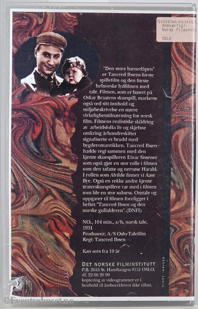 Den store barnedåpen – 1931 . VHS Big Box.