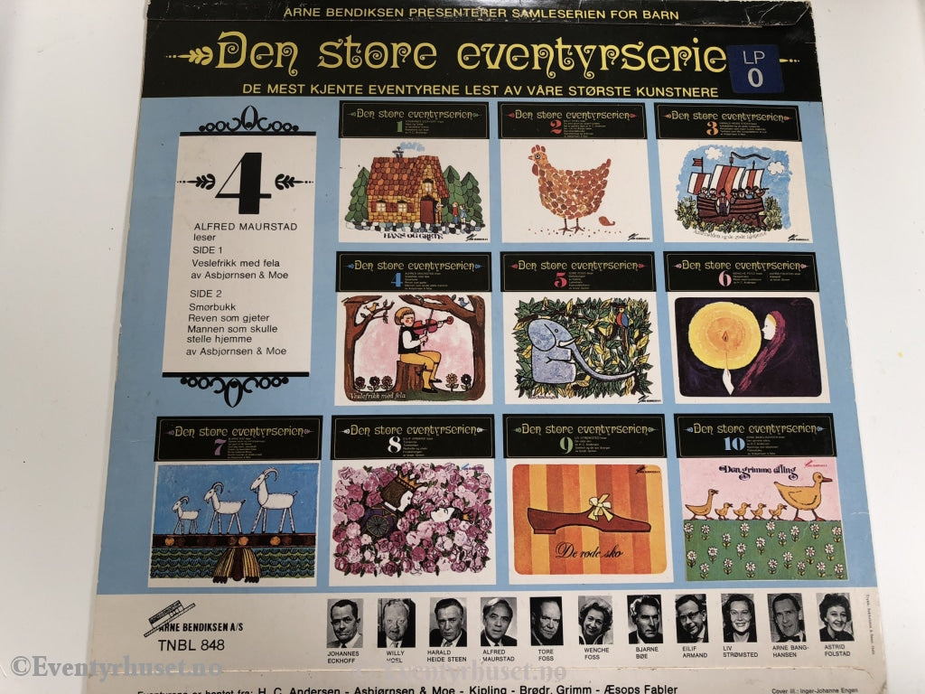 Den Store Eventyrserien. Nr 4. 1970. Lp. Lp Plate