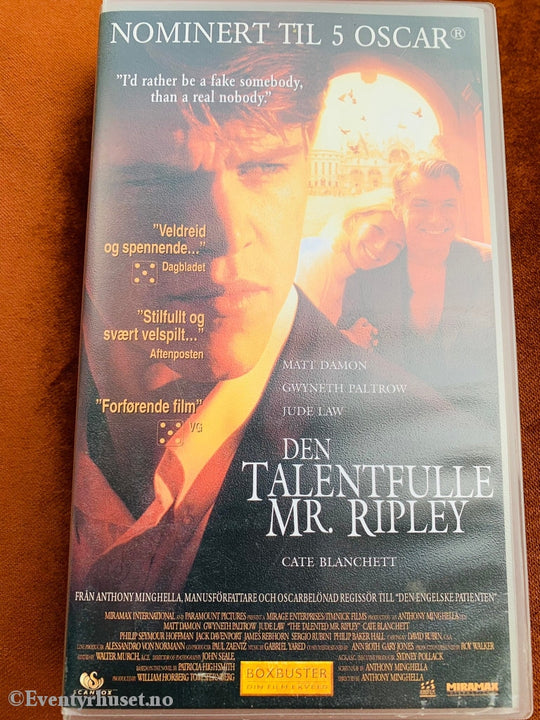 Den Talentfulle Mr. Ripley. 1999. Vhs. Vhs