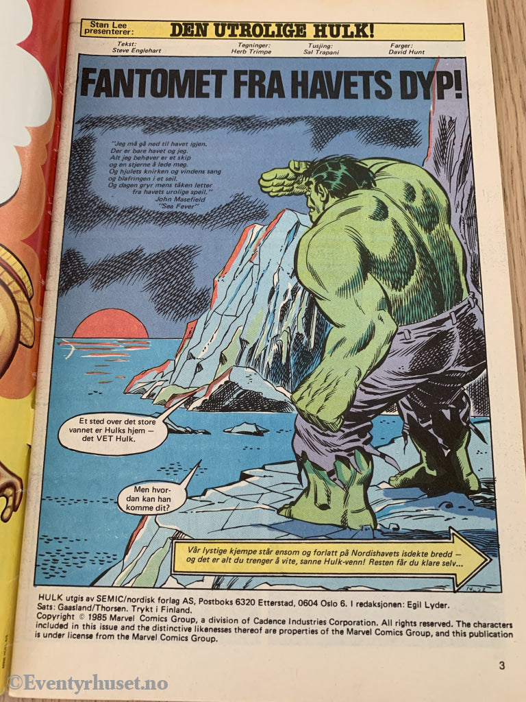 Hulk Nr. 8 - 1985. Tegneserieblad