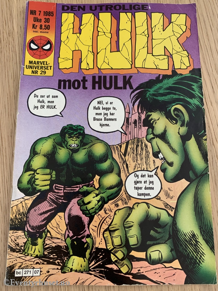 Hulk. 07/1985. Tegneserieblad