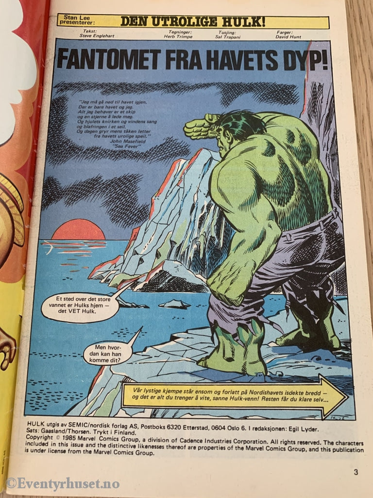 Hulk Nr. 8 - 1985. Tegneserieblad