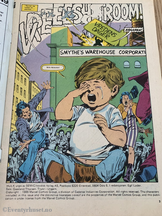 Hulk Nr. 7 - 1985. Tegneserieblad