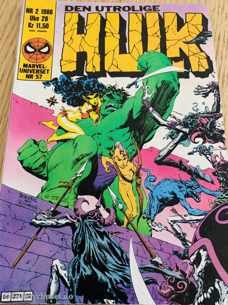 Den Utrolige Hulk. 1986/02. Tegneserieblad