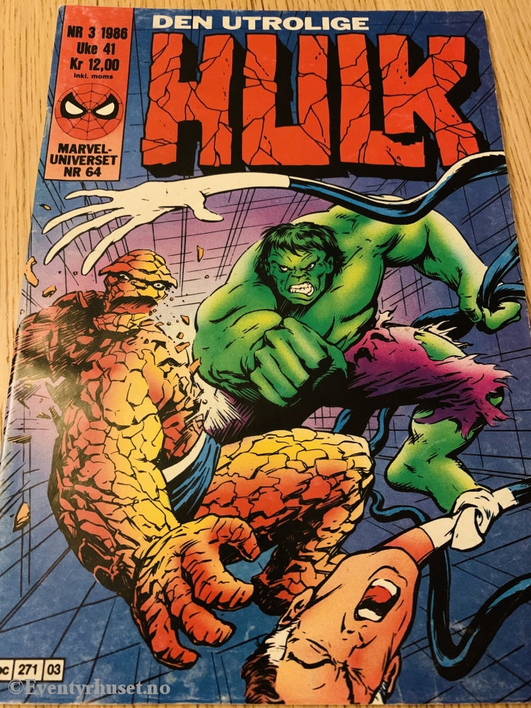 Den Utrolige Hulk. 1986/03. Tegneserieblad