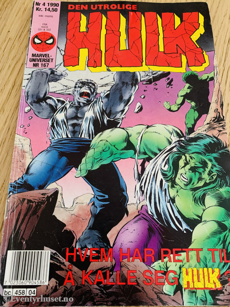 Den Utrolige Hulk. 1990/04. Tegneserieblad