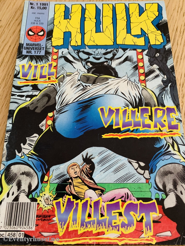 Den Utrolige Hulk. 1991/01. Tegneserieblad