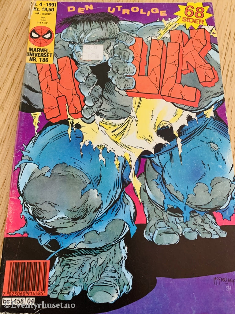 Den Utrolige Hulk. 1991/04. Tegneserieblad