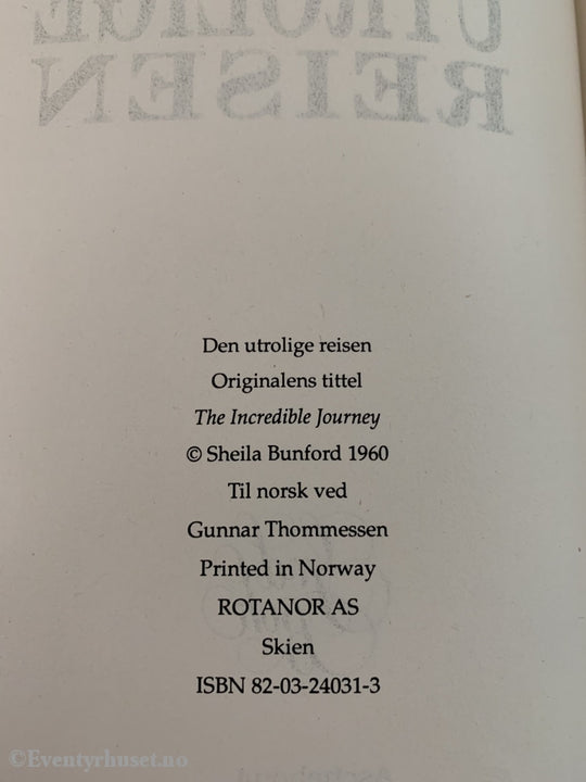 Den Utrolige Reisen. 1993. Fortelling