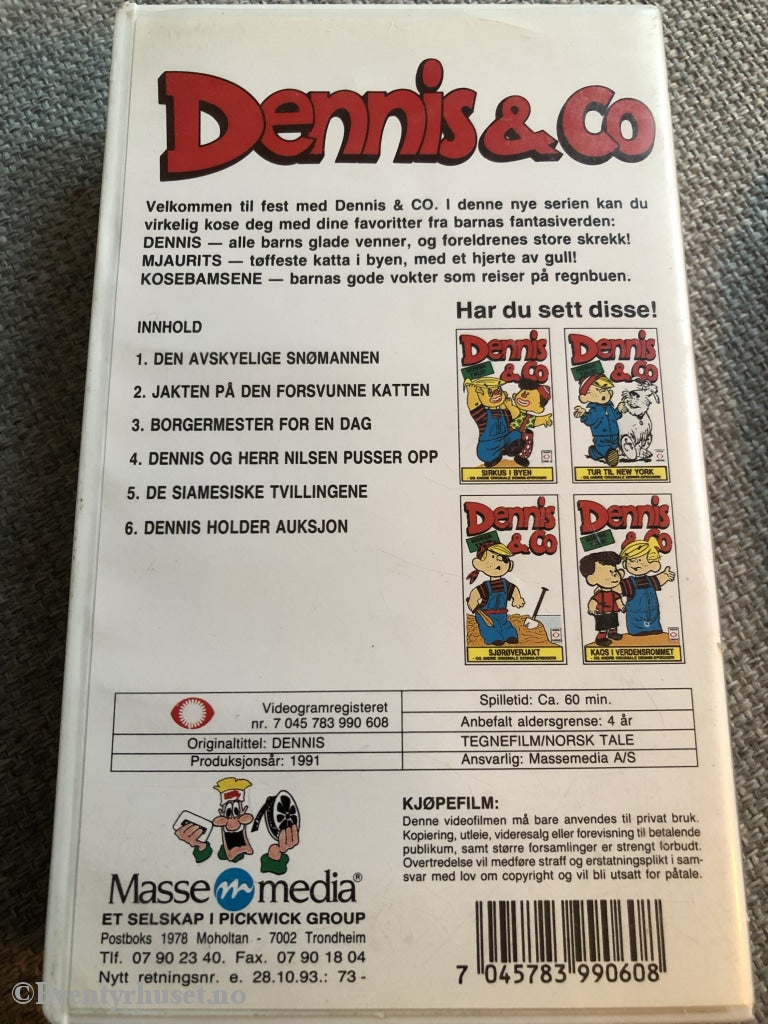 Dennis & Co. 1991. Den Avskyelige Snømannen. Vhs. Vhs