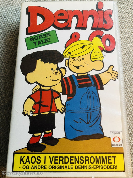 Dennis & Co. 1991. Kaos I Verdensrommet. Vhs. Vhs