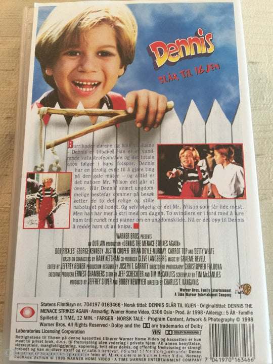 Dennis Slår Til Igjen. 1998. Vhs. Vhs