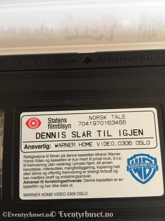 Dennis Slår Til Igjen. 1998. Vhs. Vhs