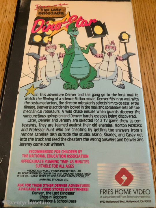 Denver The Last Dinosaur - Dino Star. 1989. VHS.