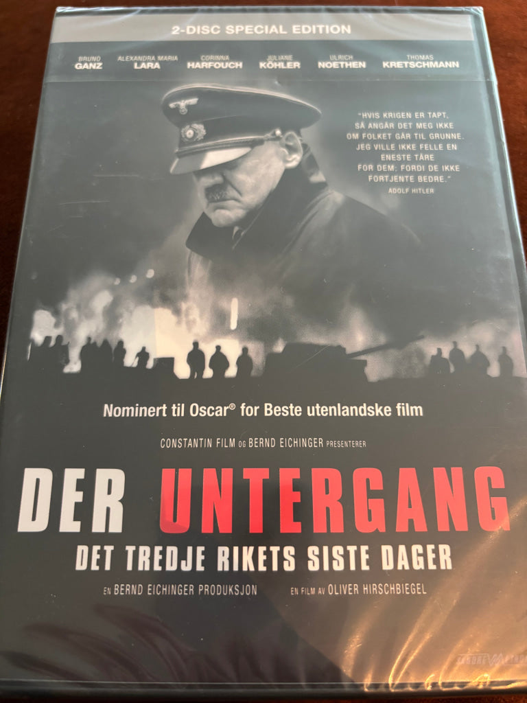 Der Untergang – Det tredje rikets siste dager. DVD. Ny i plast!