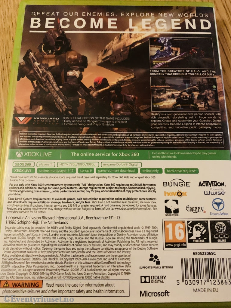 Destiny. Xbox 360.