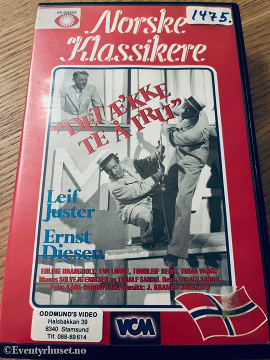 Det Ække Te Å Tru. 1942/88. (Norske Klassikere). Vhs Big Box. Box