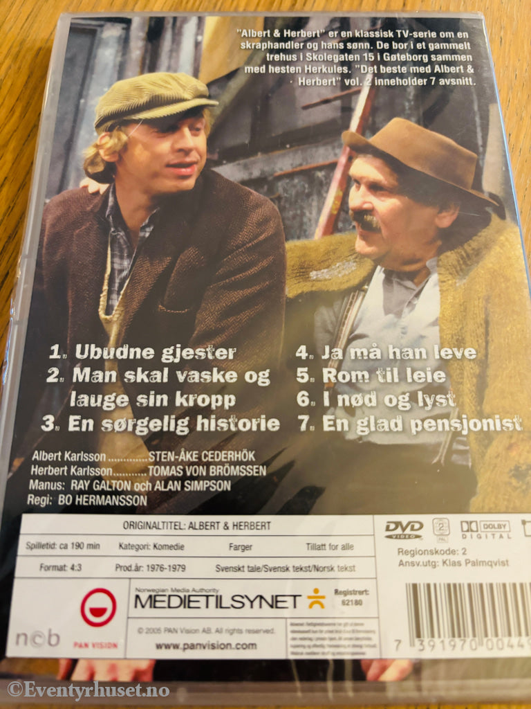 Det beste med Albert & Herbert. Disk 2. 1974-88. SVT. DVD. Ny i plast! DVD