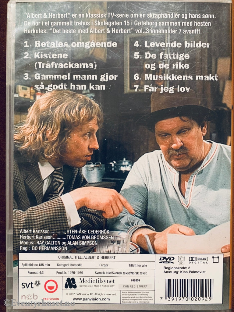 Det Beste Med Albert & Herbert. Disk 3. 1974-88. Svt. Dvd. Dvd